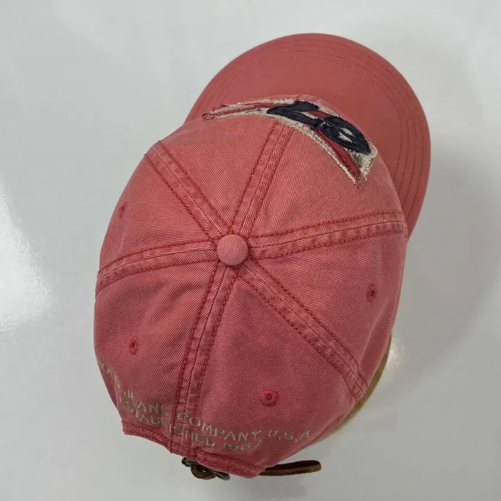 [SOLD OUT] 폴로 랄프로렌 살몬핑크 67 플래그 워시드 볼캡 모자