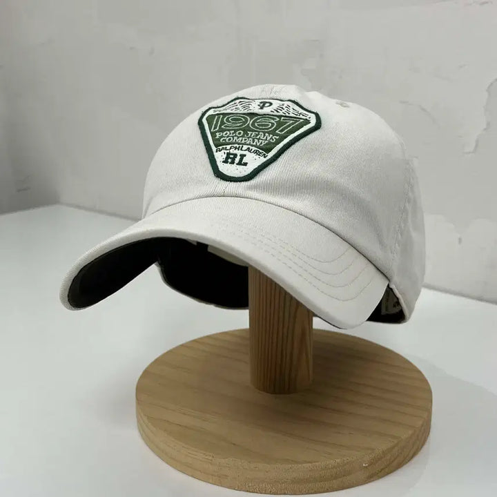[BUNJANG] Polo Ralph Lauren P Wing Shield White Ball Cap / 폴로 랄프로렌 p wing 쉴드 화이트 볼캡 모자