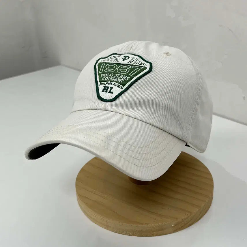 [BUNJANG] Polo Ralph Lauren P Wing Shield White Ball Cap / 폴로 랄프로렌 p wing 쉴드 화이트 볼캡 모자