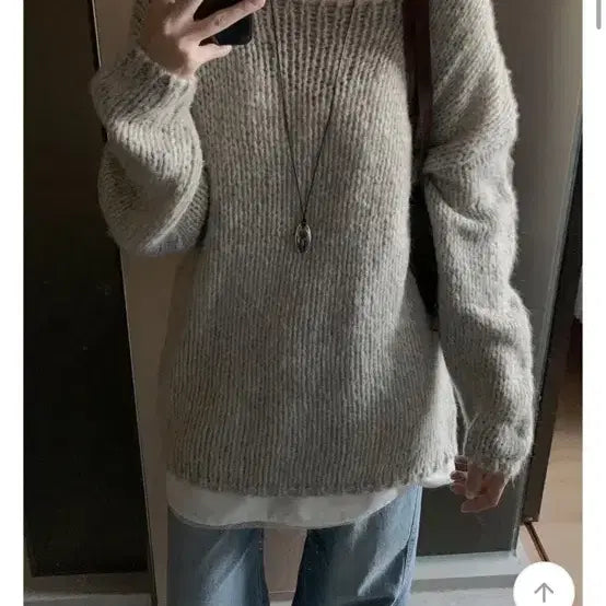 [BUNJANG] Abley Taim Loose Fit Vocasi Wool Knit / 에이블리 테임 루즈핏 보카시 울니트