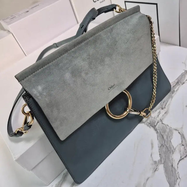 [BUNJANG] Chloé Faye Suede Medium Shoulder Bag / (정품) 끌로에 페이 스웨이드 미디움 숄더백 가방