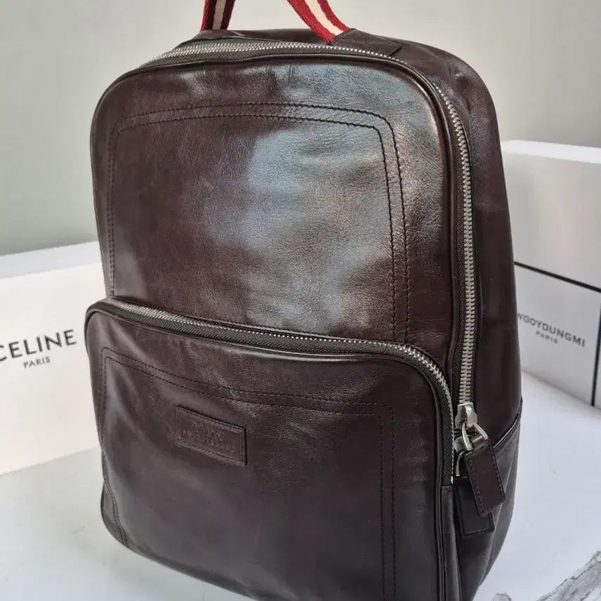 [BUNJANG] Bally Transfer Leather Backpack Brown / (정품) 발리 트랜스퍼 가죽 백팩 브라운