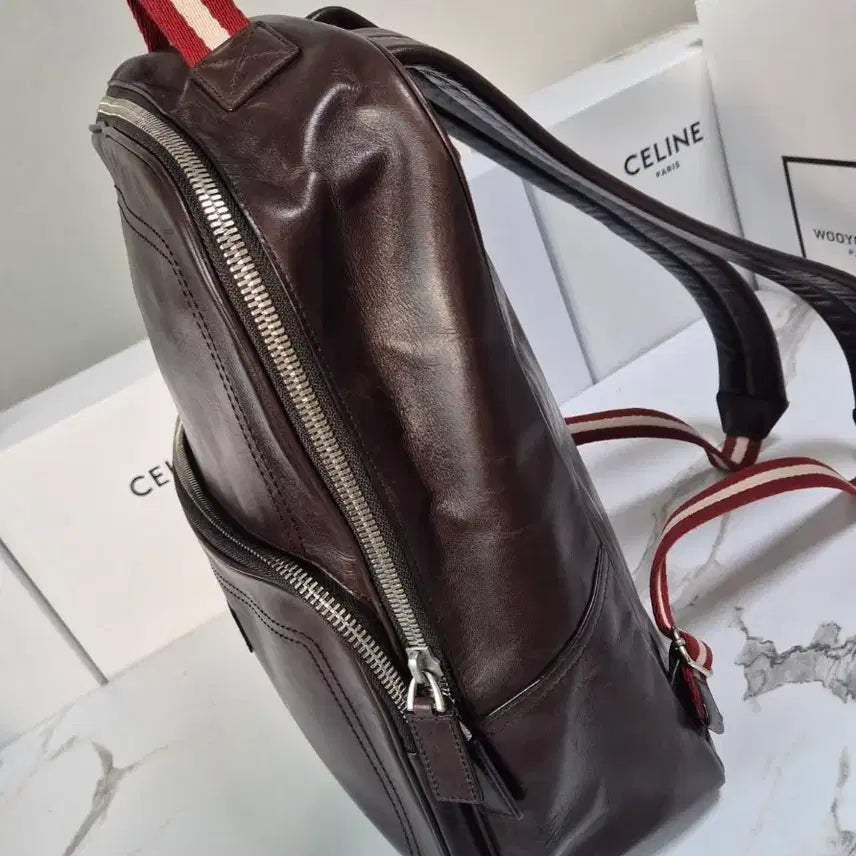 [BUNJANG] Bally Transfer Leather Backpack Brown / (정품) 발리 트랜스퍼 가죽 백팩 브라운