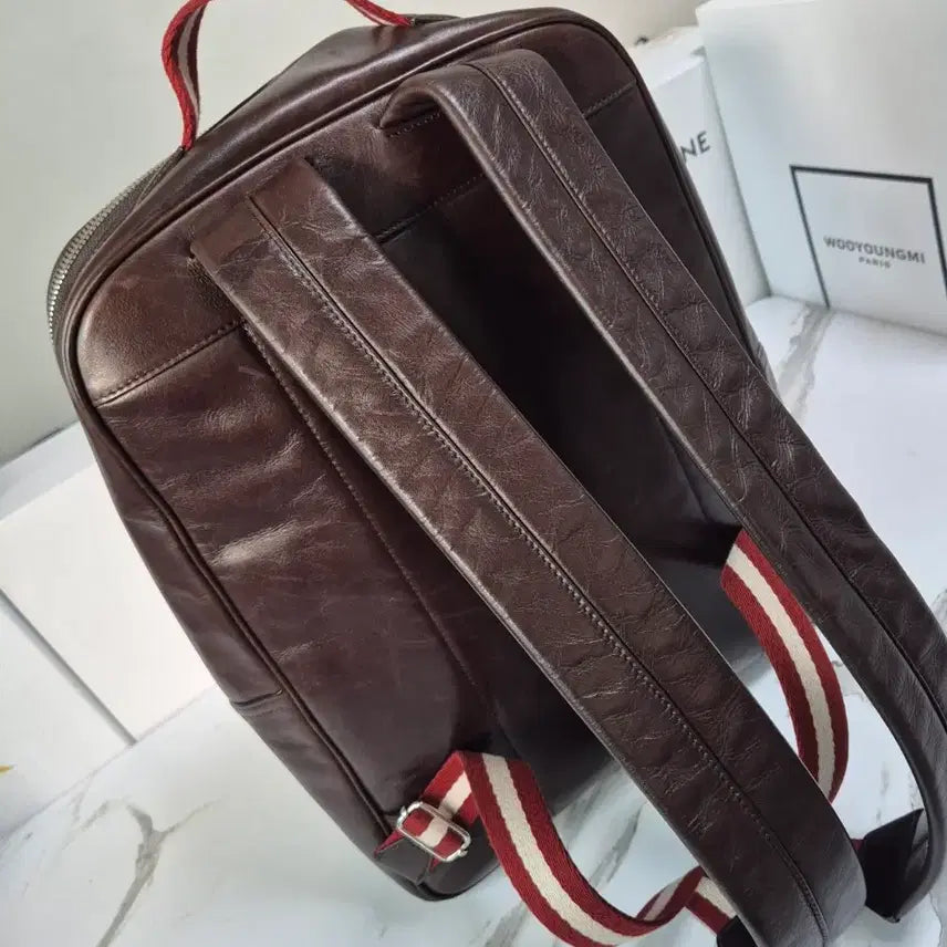 [BUNJANG] Bally Transfer Leather Backpack Brown / (정품) 발리 트랜스퍼 가죽 백팩 브라운