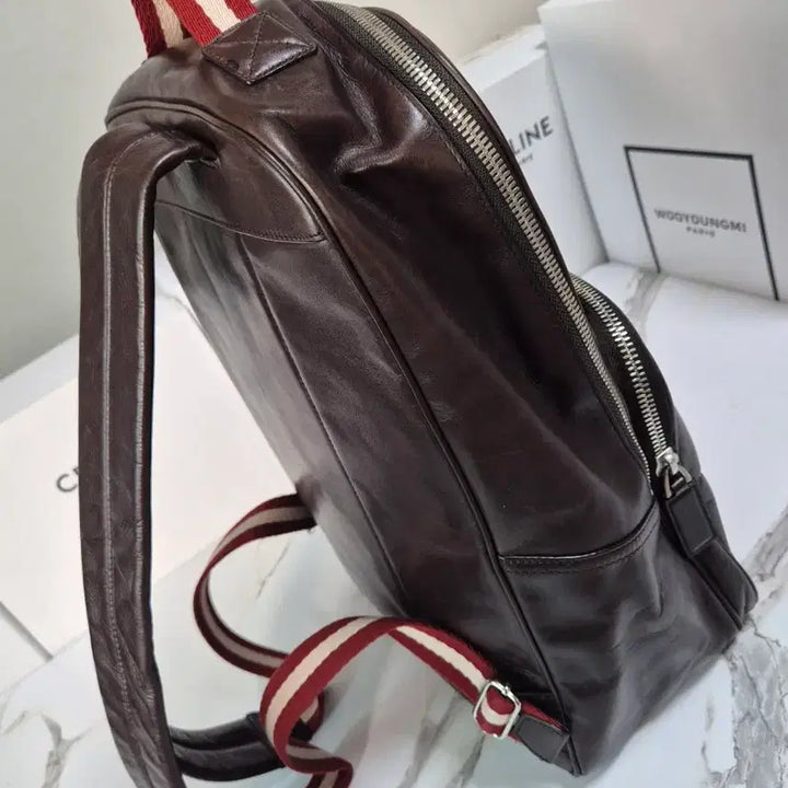 [BUNJANG] Bally Transfer Leather Backpack Brown / (정품) 발리 트랜스퍼 가죽 백팩 브라운