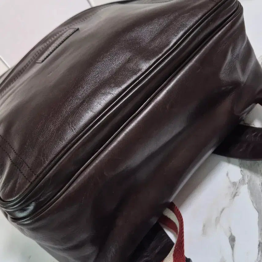 [BUNJANG] Bally Transfer Leather Backpack Brown / (정품) 발리 트랜스퍼 가죽 백팩 브라운