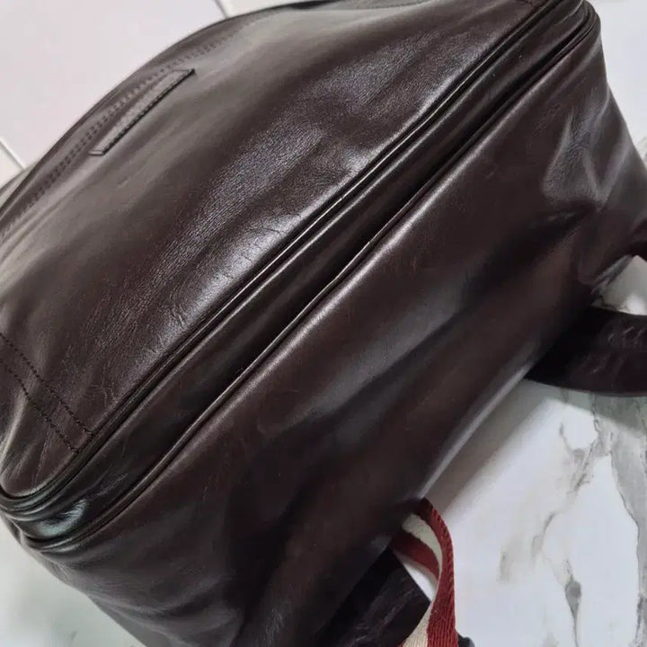 [BUNJANG] Bally Transfer Leather Backpack Brown / (정품) 발리 트랜스퍼 가죽 백팩 브라운
