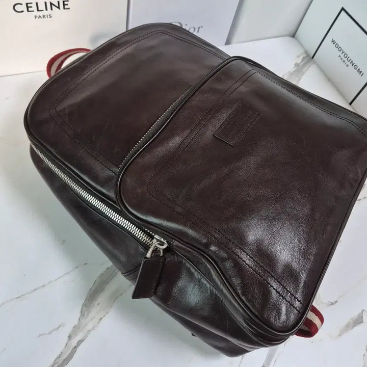 [BUNJANG] Bally Transfer Leather Backpack Brown / (정품) 발리 트랜스퍼 가죽 백팩 브라운