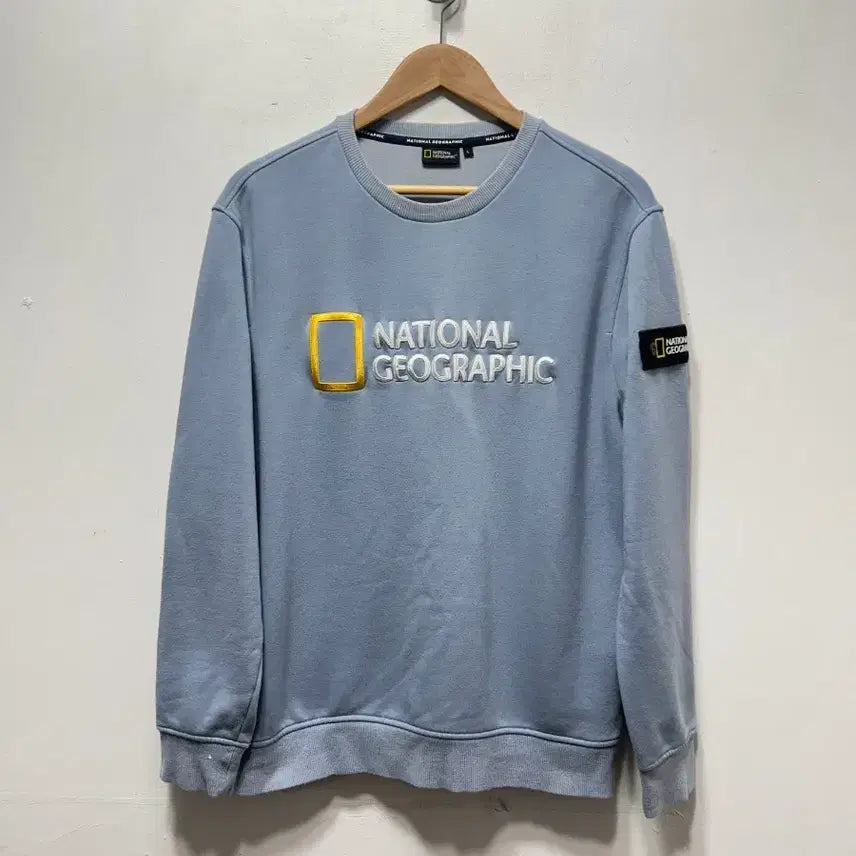 [SOLD OUT] 내셔널지오그래픽 맨투맨 티셔츠 하늘색 100