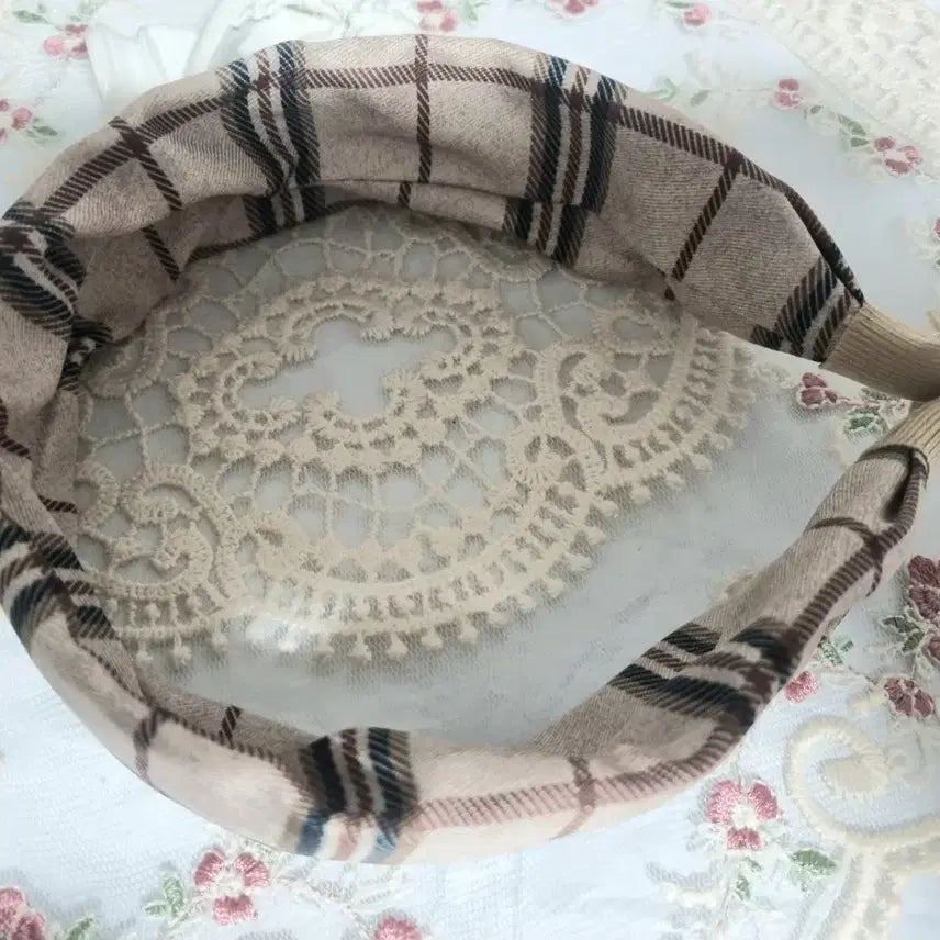 [BUNJANG] Check Pattern Headband / 체크 패턴 머리띠(새상품)