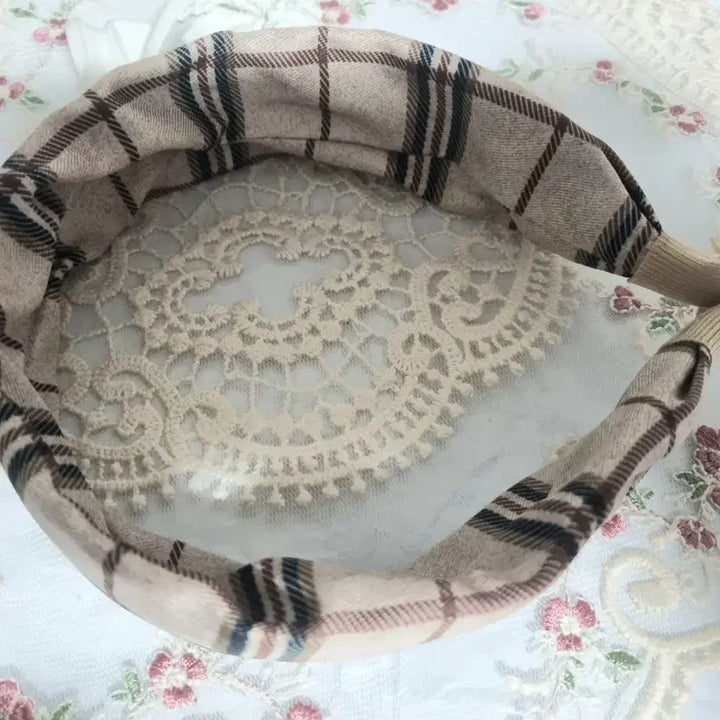 [BUNJANG] Check Pattern Headband / 체크 패턴 머리띠(새상품)