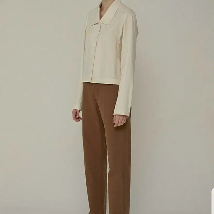 [BUNJANG] Coket Brown Crop Blouse / Coket 코켓 셔츠 블라우스