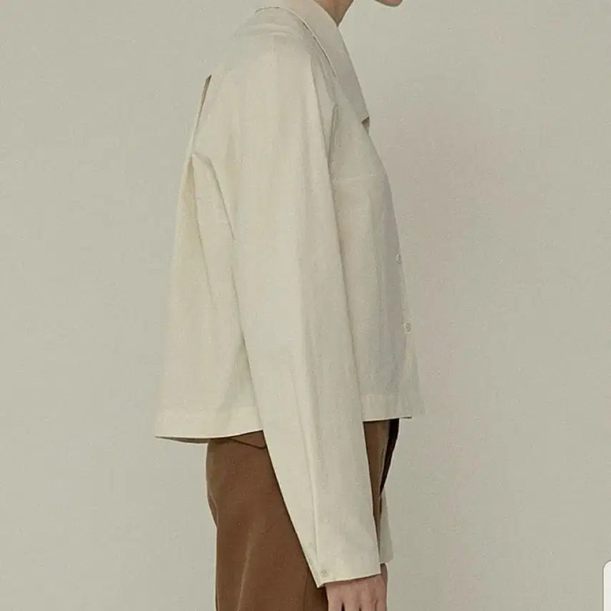 [BUNJANG] Coket Brown Crop Blouse / Coket 코켓 셔츠 블라우스