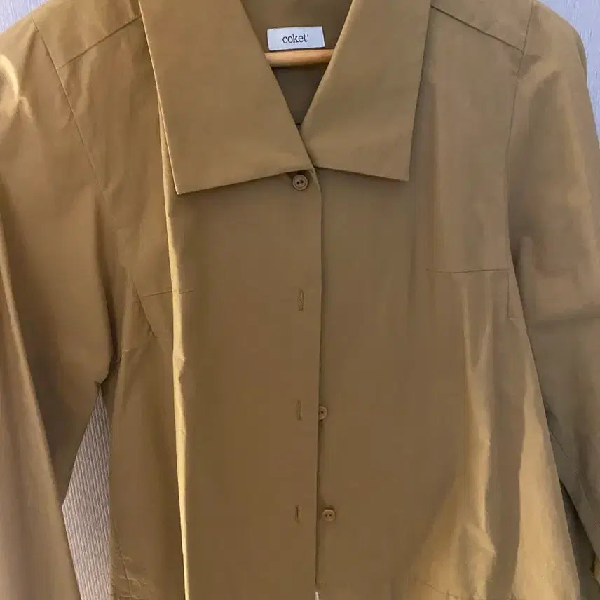 [BUNJANG] Coket Brown Crop Blouse / Coket 코켓 셔츠 블라우스