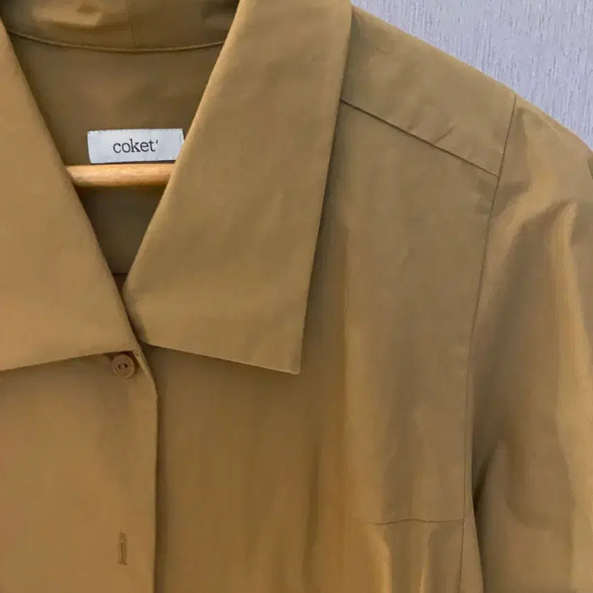 [BUNJANG] Coket Brown Crop Blouse / Coket 코켓 셔츠 블라우스