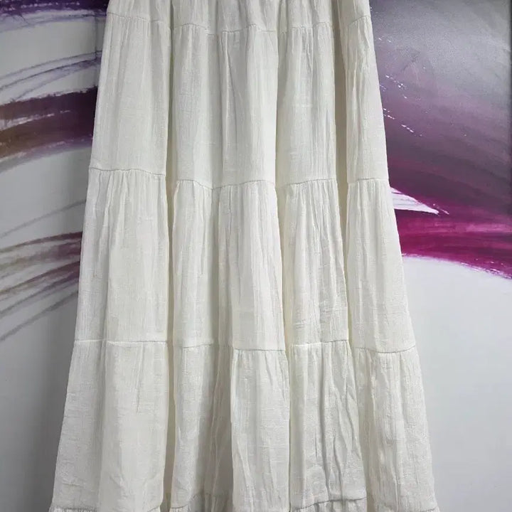 [BUNJANG] White Long Skirt / 화이트  롱 스커트