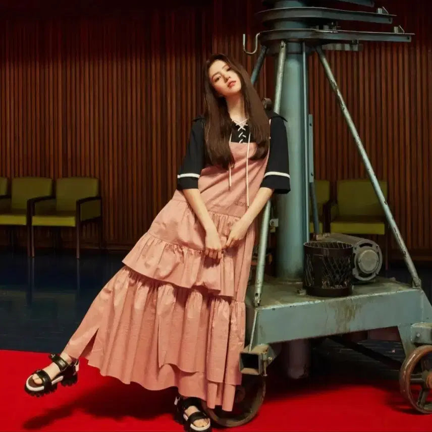 [BUNJANG] Lucky Chouette Long Dress (Size 36) Black / 럭키슈에뜨 롱 원피스 (36사이즈) 블랙주말만