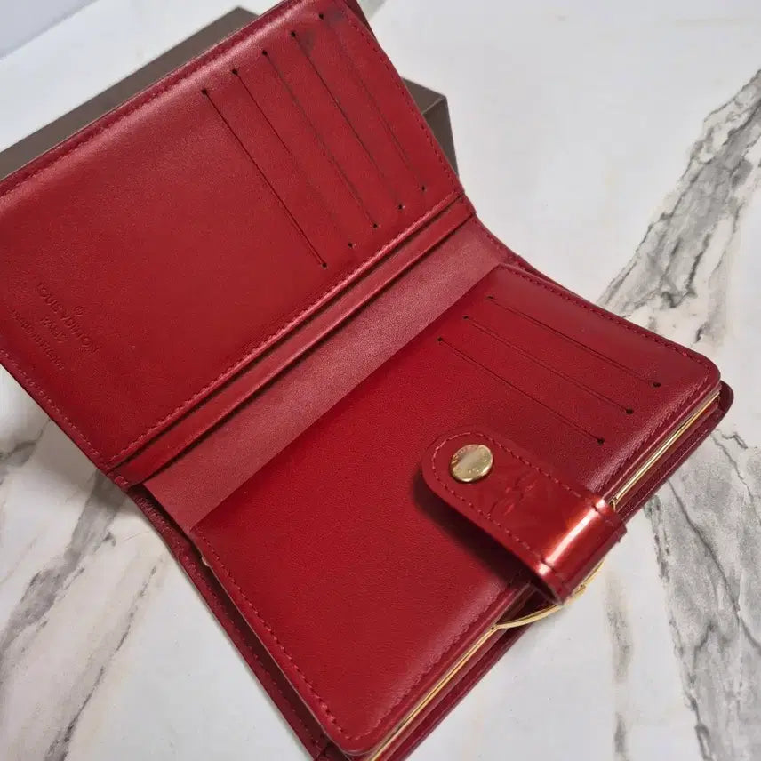 [BUNJANG] Louis Vuitton Monogram Vernis Red Bifold Wallet / (정품) 루이비통 모노그램 레드 베르니 반지갑
