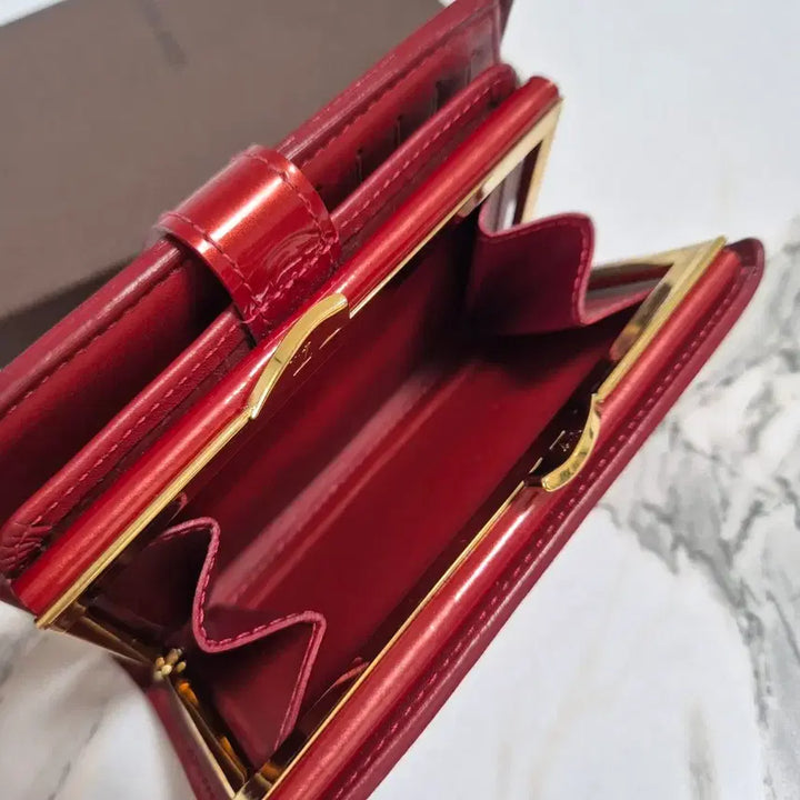 [BUNJANG] Louis Vuitton Monogram Vernis Red Bifold Wallet / (정품) 루이비통 모노그램 레드 베르니 반지갑