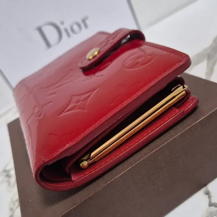 [BUNJANG] Louis Vuitton Monogram Vernis Red Bifold Wallet / (정품) 루이비통 모노그램 레드 베르니 반지갑