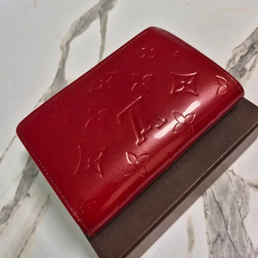 [BUNJANG] Louis Vuitton Monogram Vernis Red Bifold Wallet / (정품) 루이비통 모노그램 레드 베르니 반지갑