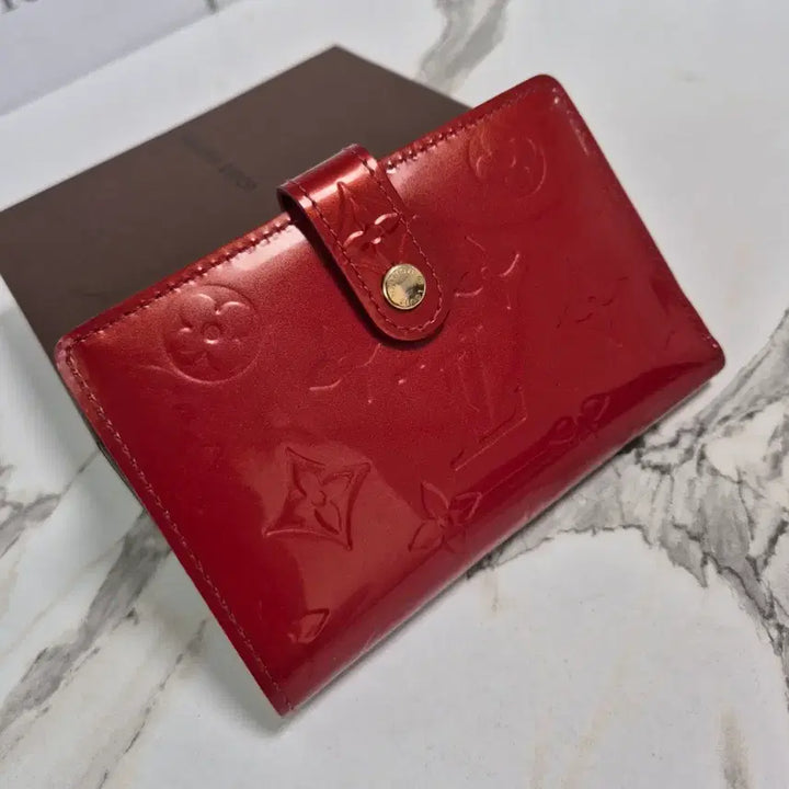[BUNJANG] Louis Vuitton Monogram Vernis Red Bifold Wallet / (정품) 루이비통 모노그램 레드 베르니 반지갑