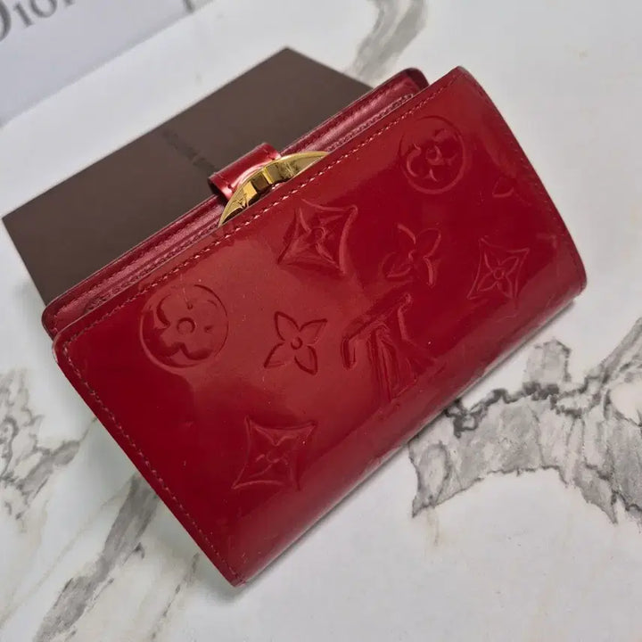 [BUNJANG] Louis Vuitton Monogram Vernis Red Bifold Wallet / (정품) 루이비통 모노그램 레드 베르니 반지갑