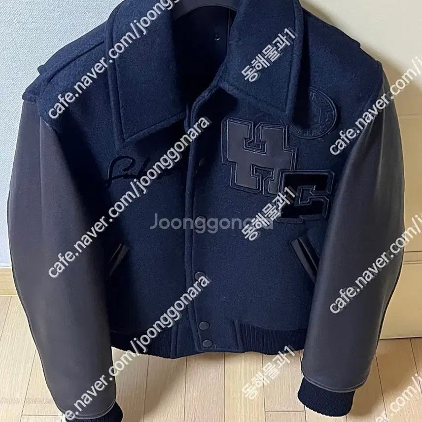 [BUNJANG] Solid Homme Varsity Jacket Black Size 46 / 솔리드옴므 바시티 자켓 46 사이즈 블랙