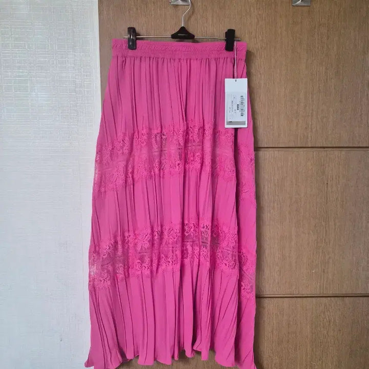 [BUNJANG] System Lace Long Skirt Hot Pink / [새상품]시스템 레이스스커트