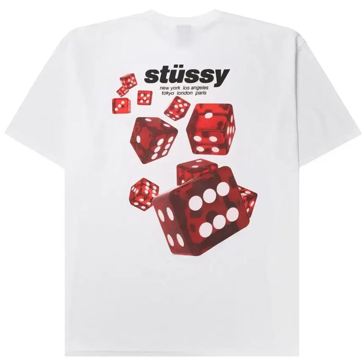 [BUNJANG] Stussy Rollers White T-shirt L / 스투시 티셔츠 롤러스 화이트 L