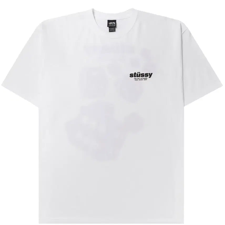 [BUNJANG] Stussy Rollers White T-shirt L / 스투시 티셔츠 롤러스 화이트 L
