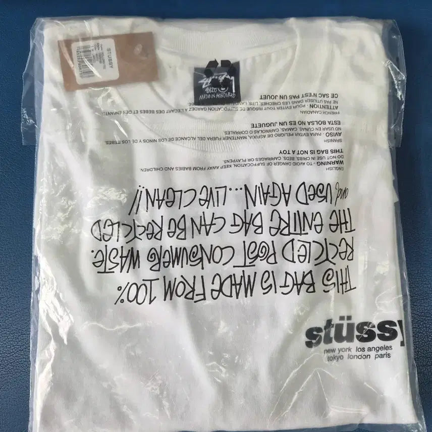 [BUNJANG] Stussy Rollers White T-shirt L / 스투시 티셔츠 롤러스 화이트 L