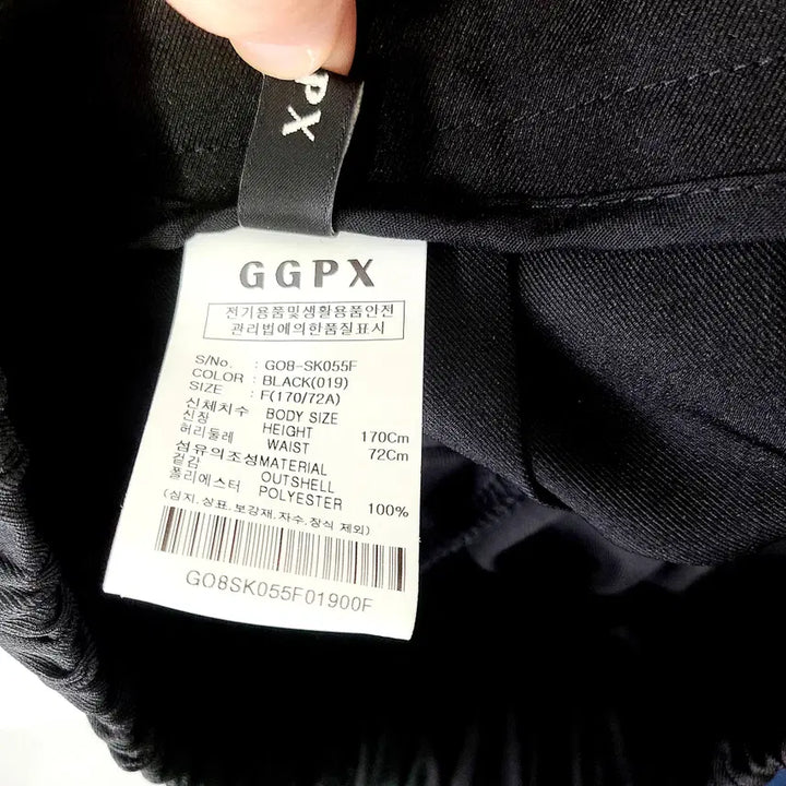 [BUNJANG] GGPX Black Pleated Long Skirt / GGPX 정품/24년식 블랙 플리츠 뒷밴딩 롱 스커트