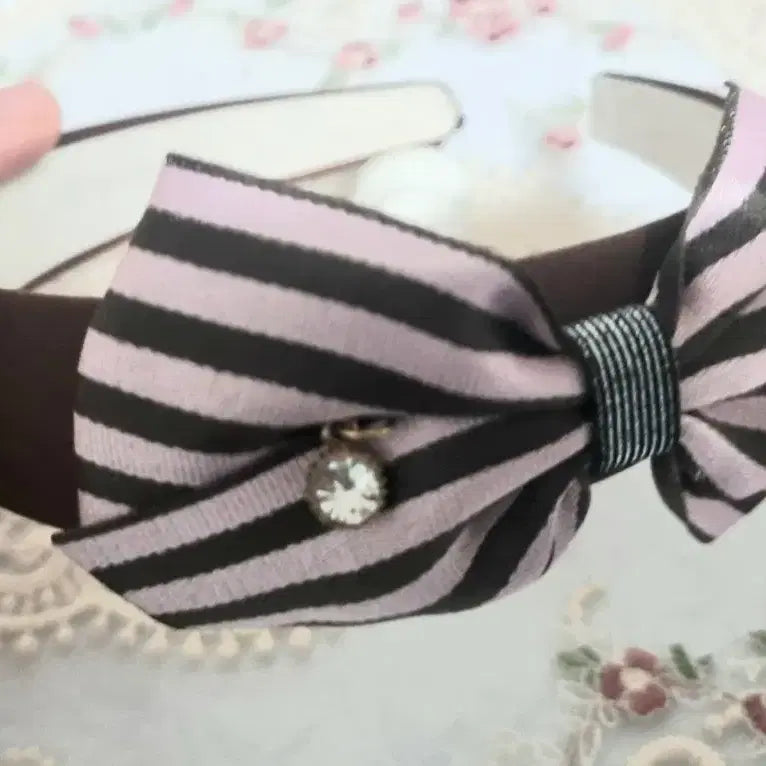 [BUNJANG] Striped Ribbon Headband / 리본 스트라이프 머리띠(새상품)