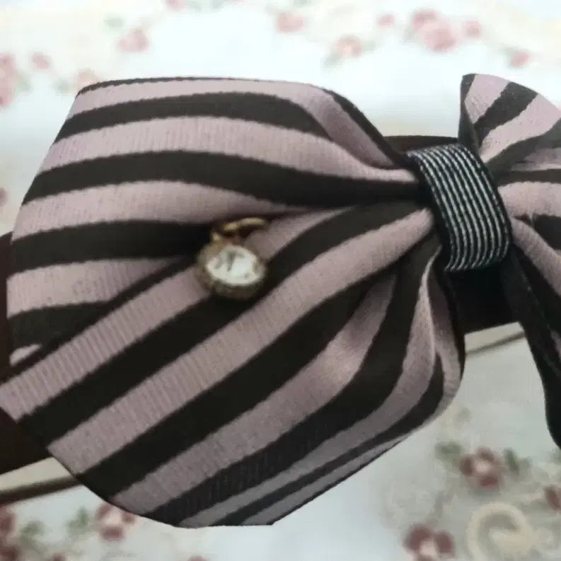[BUNJANG] Striped Ribbon Headband / 리본 스트라이프 머리띠(새상품)