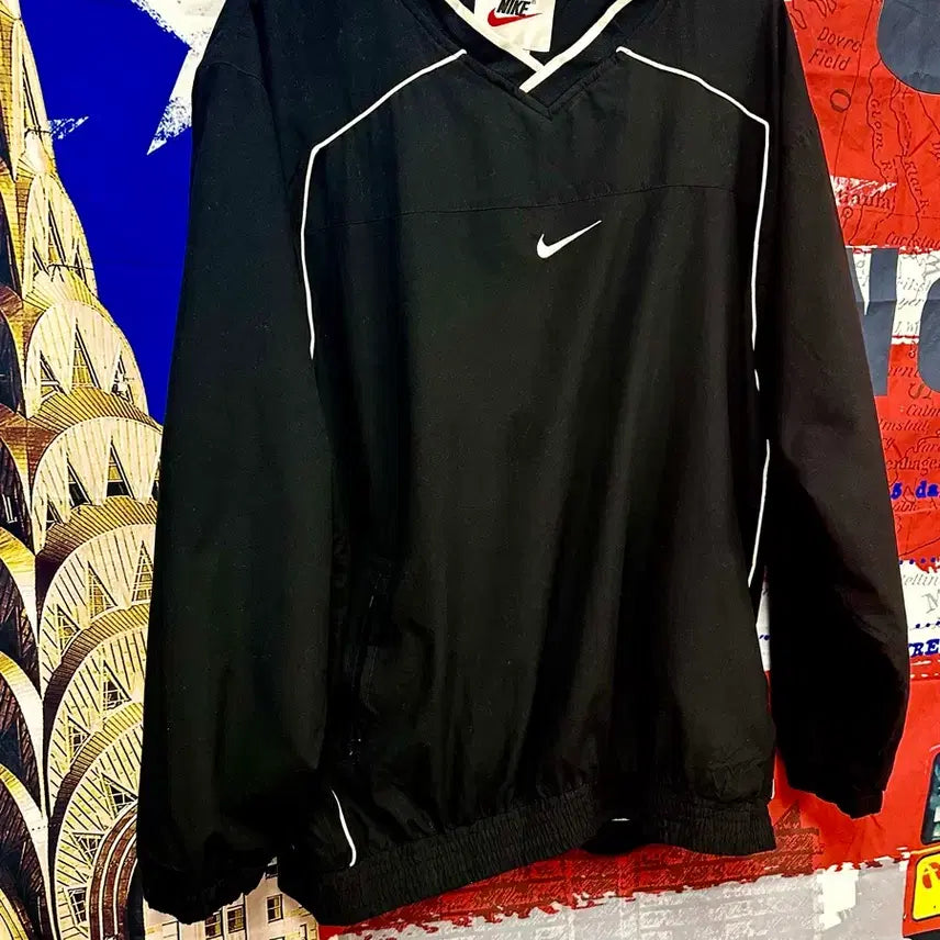 [BUNJANG] Nike Old School Street Oversized Windbreaker Jacket XL / 나이키 올드스쿨 스트릿 오버핏 바람막이웜업XL105