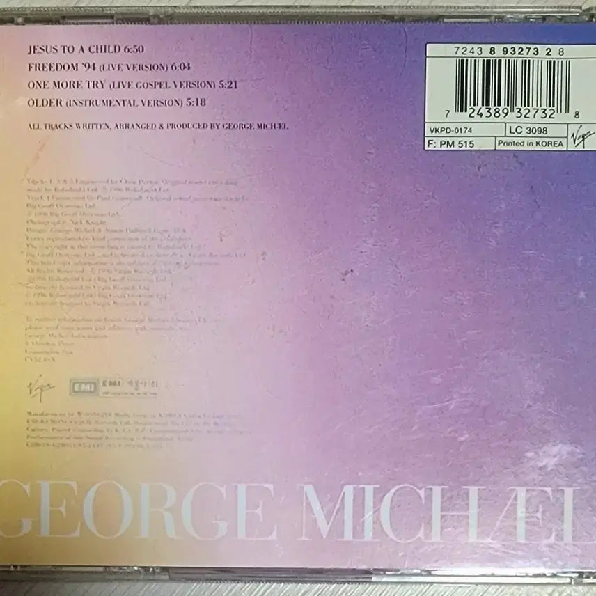 [BUNJANG] George Michael Jesus to a Child CD / [CD] 조지 마이클 <Jesus to a Child>