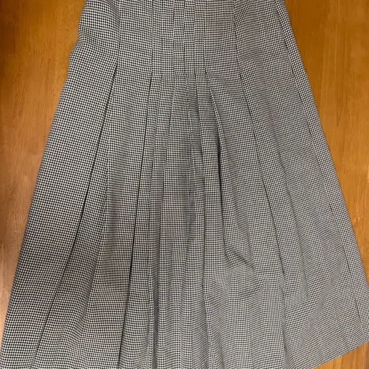 [SOLD OUT] Zara 자라 블랙 하운드투스 체크 롱 플리츠 스커트_XS 사이즈