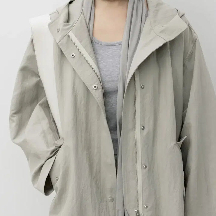 [BUNJANG] lfm Waxed Hooded Snap Coat / Sage / lfm Waxed Hooded Snap Coat / Sage