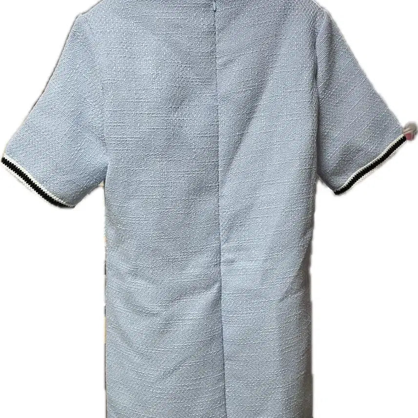 [BUNJANG] Tweed Mini Dress Sky Blue / 트위드 미니 원피스 하늘색 새상품