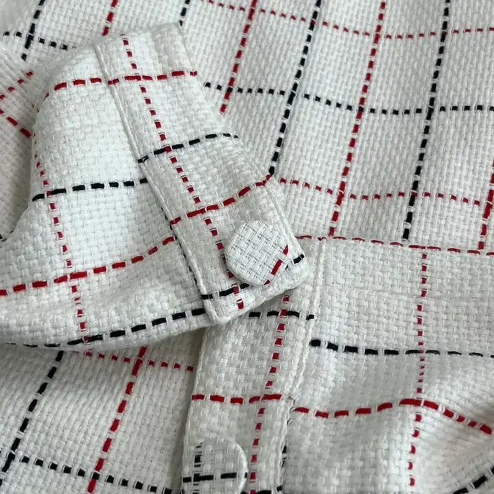 [BUNJANG] MSGM Tweed Check Crop Jacket / [정품] MSGM 트위드 체크 크롭 자켓
