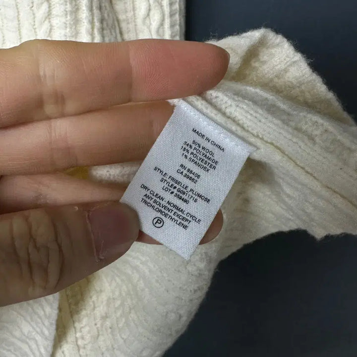 [BUNJANG] Theory Ivory Half-Turtle Neck Knit Top / S 띠어리 여성 아이보리 반폴라 니트