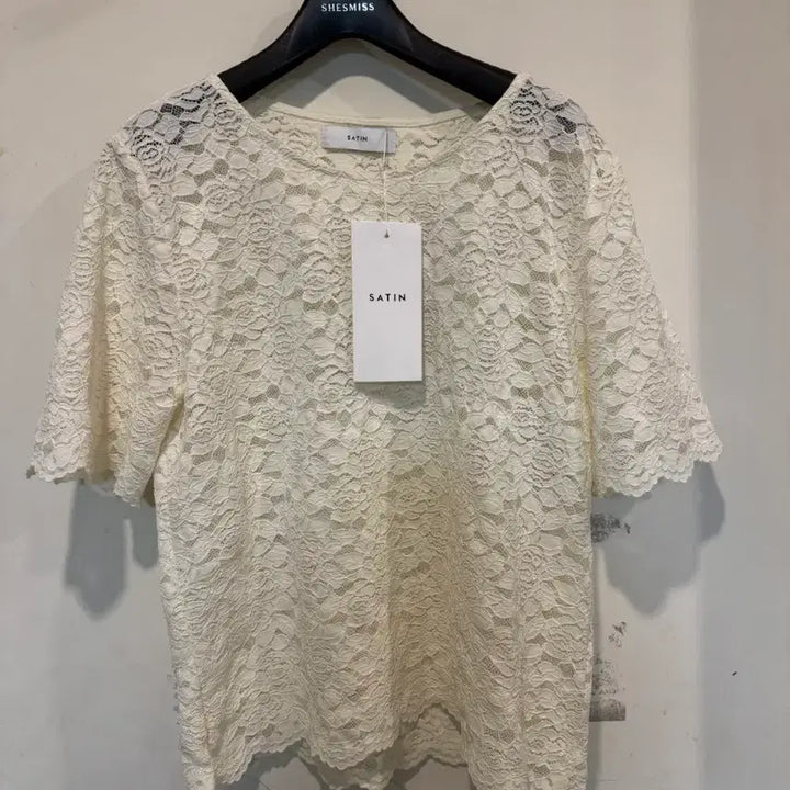 [BUNJANG] Satin Lace Top / 새상품 satin 사틴 레이스  탑