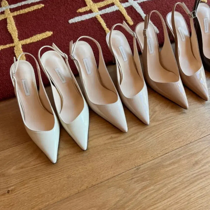 [BUNJANG] The Mignon Slingback Heels Cream Ivory / 더마농 제작 슬링백힐 크림아이보리 팝니다