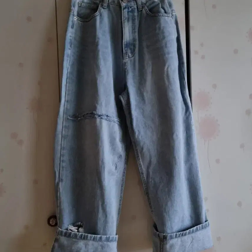 [BUNJANG] X2 Wide Light Wash Denim Jeans / X2 와이드 연청 데님 청바지