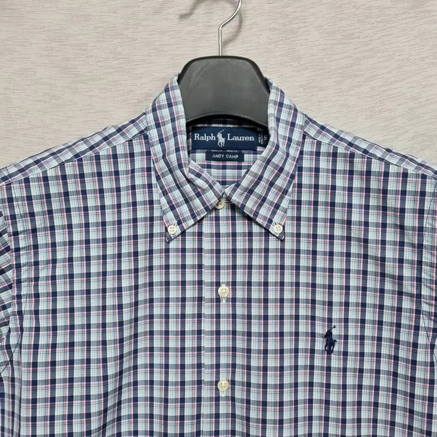 [BUNJANG] Polo Checkered Short-Sleeved Shirt / 폴로 체크 남방 남95ㅡ0409