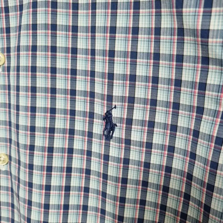 [BUNJANG] Polo Checkered Short-Sleeved Shirt / 폴로 체크 남방 남95ㅡ0409