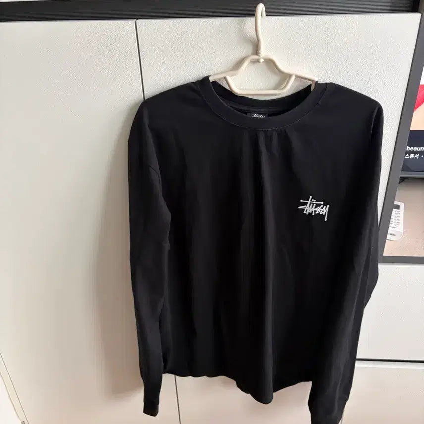 [BUNJANG] Stussy Basic Logo Long Sleeve Black / 스투시 베이직 로고 롱슬리브 블랙