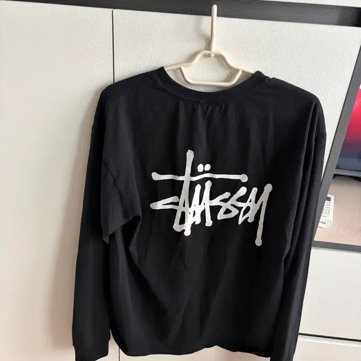 [BUNJANG] Stussy Basic Logo Long Sleeve Black / 스투시 베이직 로고 롱슬리브 블랙