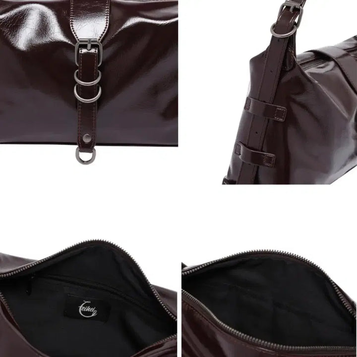 [BUNJANG] Payhey Mini Wave Belted Bag Brown / 페이헤이 미니 웨이브 벨티드 백 브라운